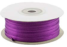 Creativery 91m Rolle Satinband 3mm (123 lila) // Schleifenband einseitiges Hochzeit Taufe Deko Band Dekoband Geschenkband