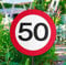 Folat Gartenschild für Geburtstagsparty, Verkehrsschild, 50. Geburtstag