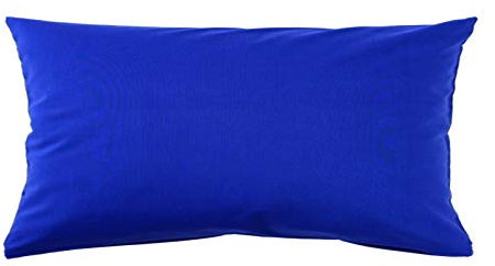 Kissenbezug 40x80 cm Uni Kobalt Blau Baumwolle Dekokissen Kissenhülle Couchkissen Sofakissen Deko Reißverschluss