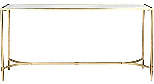 Safavieh EAF2546A Gavin Console Métal Or/Verre 160 x 40 x 81,28 cm