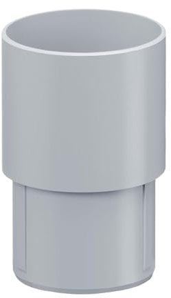 INEFA Fallrohr Verbinder, PVC DN85 / 85mm Grau Ablaufrohrverbinder Dachrinnenzubehör, einfache Steckmontage, Made in Germany