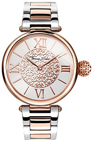 Thomas Sabo Montre pour Femme Karma Couleur Or Rose Argenté Analogique Quartz