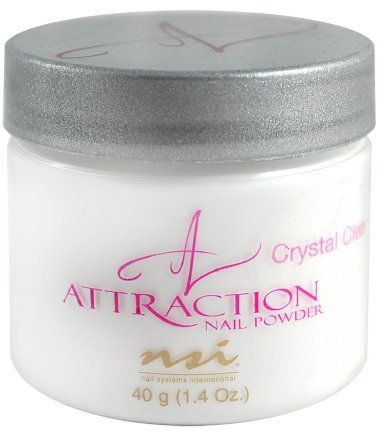 NSI Attraction Acrylic Nail Powder – Crystal Clear, 1 Pack