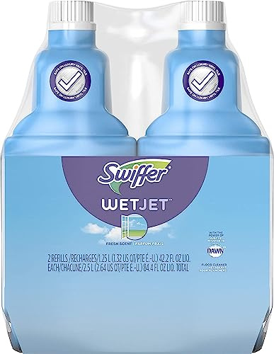 Swiffer WetJet Multi-purpose Floor Cleaner Solution Refill Open Window Fresh Scent 2 count of 1.25L by Swiffer