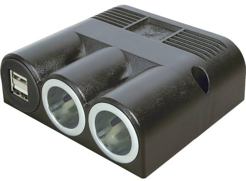 ProCar 67324501 Zigarettenanzünder-Verteiler Anzahl Zigarettenkupplungen 2 x Schnittstellen: USB 2 x Belastbarkeit Stro