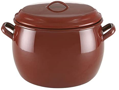 Quid Clasico Esmalte Olla Abombada Esmaltada 32cm - 21l Acero Carbonatado Apto Vitrocerámica Apto Inducción Antiadherente