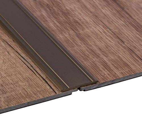 Gedotec Seuil de Porte Barre Autocollant | SUPER PLAT | (L x l x H) 2000 mm x 30 mm x 1,75 mm | 1 Pièce Profil Transition Sol | Aluminium Bronze Brun Mat | Profilé de Compensation - Baguette finition
