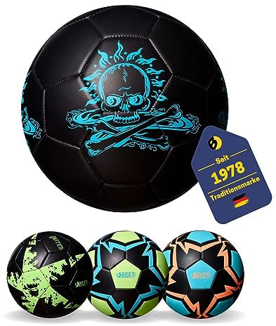 BEST SPORTING Fußball Glow In The Dark I Fussball in blau I hochwertiger Ball leuchtet bei Dunkelheit I leuchtender Fußball Kinder in Größe 5 I Fussball Kinder mit coolen Effekten