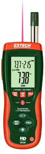Extech Psychrometer mit Infrarot-Thermometer, 1 Stück, HD500