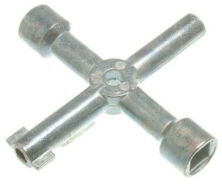 PLUMBERS MULTI TOOL UTILITY KEY 4 WAY GAS ELECTRIC METER BOX RADIATOR