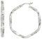 Jobo Damen-Creolen eckig aus 925 Sterling Silber diamantiert