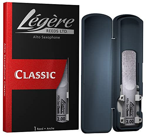 Légère Reeds - Altsaxophonblatt, Classic, Blattstärke 2.00 (AS2.00) - Hochwertiges synthetisches Holzblasrohr