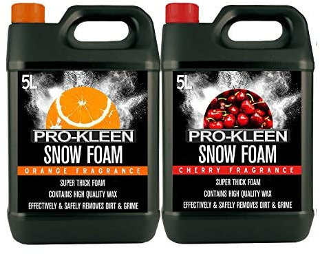 10L of Pro-Kleen Cherry & Orange Snow Foam with Wax - Super Thick & Non-Caustic Foam - Extremely Powerful & Easy To Use