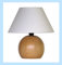 Paolo Rossi lampada lumetto abat jour da comodino sfera in legno tornito con paralume; produzione propria, made in Italy (frassino)