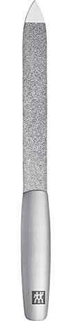 ZWILLING Saphir Nagelfeile (Grob- und feinkörnigen Feilenflächen zum Kürzen und Formen, Reinigungsspitze), Premium, Silber, 130 mm