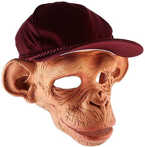 Zagone Studios Chimp Affenmaske aus Latex mit beweglichem Mund und Mütze