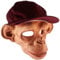 Zagone Studios Chimp Affenmaske aus Latex mit beweglichem Mund und Mütze