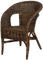 korb.outlet Rattan-Sessel/Stapelsessel Bella aus Natur-Rattan (Schwarz-Braun, ohne Polster)