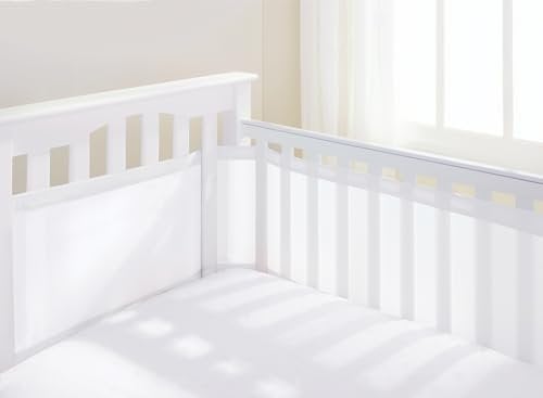 BreathableBaby Airflow Mesh Liner, Weiß, 4-seitiges Babybett