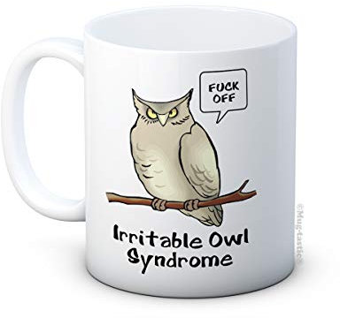 Irritable Owl Syndrome - Funny Rude Ceramic Coffee Mug