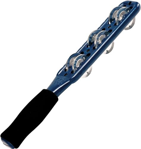 Meinl Percussion Professional Jingle Stick - 2-reihiger Schellenstab - ABS Kunststoff / Aluminium, Blau / Silber (JG1A-B)