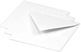 Clairefontaine - Ref 12016C - Pollen Envelopes (Pack of 20) - 120 x 120mm Sized, 120gsm Paper, Gummed Seal, Inkjet & Laser Printer Compatible, Acid Free - White
