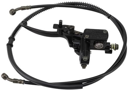 GOOFIT 22mm Bremshebel Griff mit Kabel Ersatz für Hydraulische Bremse Hauptbremszylinder Ersatz für 50cc 70cc 90cc 110cc 125cc 150cc Chinesisch ATV Quad