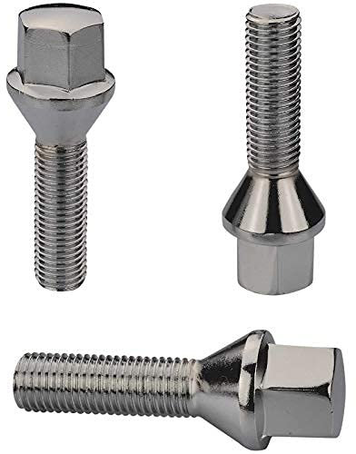 HASKYY 10 Radschrauben M14x1,5x30mm Radbolzen Chrom Kegelbund Kegel