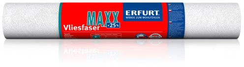Erfurt Vliesfaser MAXX Ornato 101 Weiß Vliestapete überstreichbar Strukturtapete 100% Vlies 1 Rolle 12.5 x 0.53m