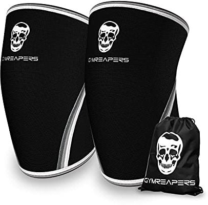 Gymreapers Knee Sleeves (1 Pair) Gym Bag - IPF Approved - Knee Sleeve & Compression Brace for Squats, Fitness, Weightlifting, and Powerlifting 7MM Sleeve Pair - For Men & Women
