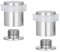 EVI Herrajes | Pack 2 Topes de Puerta | Ø20x25 mm | Acero Inoxidable | Goma Blanca | Incluye Tornillo + Taco de Sujeción | Mod. I-181-BCB