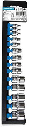 Silverline 675072 Jeu de 14 douilles femelles Torx E4-E24