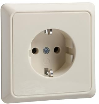 Elso Steckdose 16A Schraubklemme KPL, perlweiß, 255000