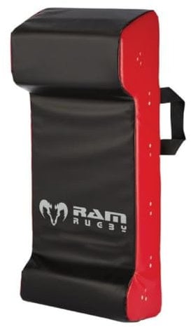 Ram Rugby Double Wedge Hit Shield - Contact Pad - Tackle Shield - Club Quality - Industrial-Grade Water-Resistant PVC - UK Made - Sizes Large & Medium – Suitable for Seniors & Juniors