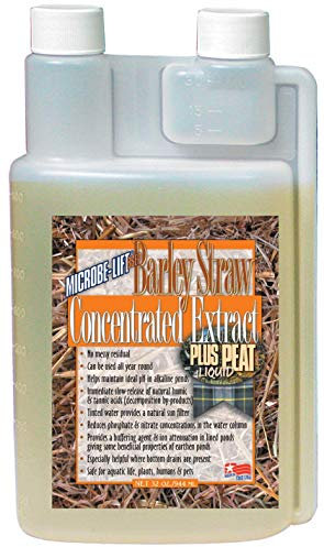 Microbe Lift 32Ounce Pond Barley Straw Concentrate Plus Peat Extract Concentrate BSEP32