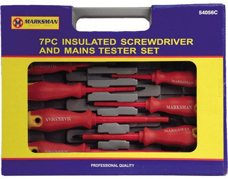 Marksman 8pc Insulated VDE Screwdriver Set Including Mains Tester