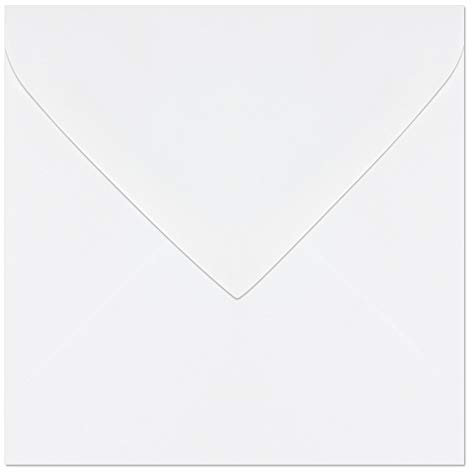 5er Pack weiße Umschläge für Geschenkkarten mit einer Größe von ca. 98 x 98 mm, Größe Umschläge: ca. 105 x 105 mm Briefumschlag