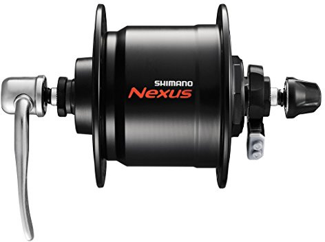 SHIMANO Nexus DH-C3000-3N Nabendynamo 3 Watt für Felgenbremse/Schnellspanner schwarz Ausführung 36H 2020 Naben für Fahrrad