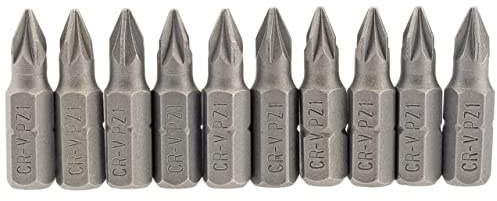 Draper 64047 No.1 1/4 Hex PZ Type Insert Bit 25mm Long (10 Piece)