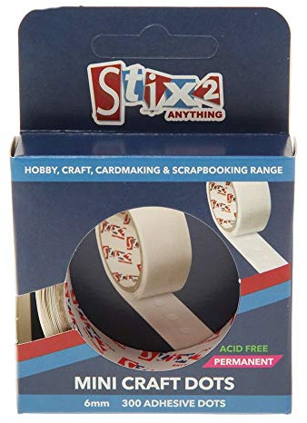 Stix2 Mini Bastel-Klebepunkte, 6 mm, 300 Stück