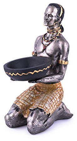 pajoma afrikanische Dekofigur mit Kerzenhalter, H 22 cm