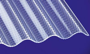 Acryl Wellplatten Profilplatten Sinus 76/18 wabe Struktur klar 7000 x 1045 x 3,0 mm