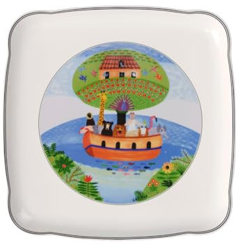 Villeroy & Boch Charm & Breakfast Design Naif Plat de service, 30 cm, Porcelaine Premium, Blanc/Multicolore