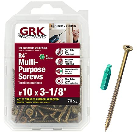 GRK Fasteners 103137 R4#10 x 3-1/8 Screws 70CT