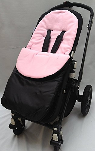 Fußsack, kompatibel mit Kinderwagen, Buggy, Babywagen, Rosa