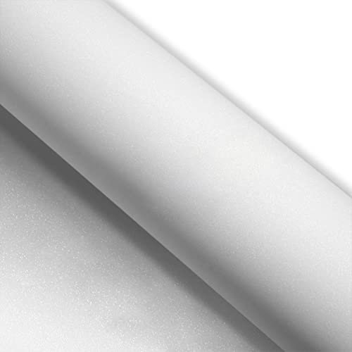 (7,5€/m2) Könighaus Diamand Glitter Weiss Autofolie 500 x 152 cm blasenfrei mit Anleitung (Glitzer Folie)