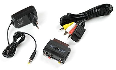 Super Nintendo AV Cinch Kabel + Netzteil,AC Adapter + Scartadapter für SNES