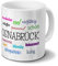 digital print Städtetasse Osnabrück - Motiv Positive Eigenschaften - Stadt-Tasse, Kaffeebecher, Mug, Becher, Kaffeetasse - Farbe Weiß