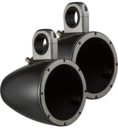 Kicker KMTESW 8 Marine Speaker Enclosures - Pair (Black)