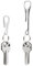 KeySmart Key Dangler - Befestigen Hosen oder Taschen (normale Größe, XL, Silber)